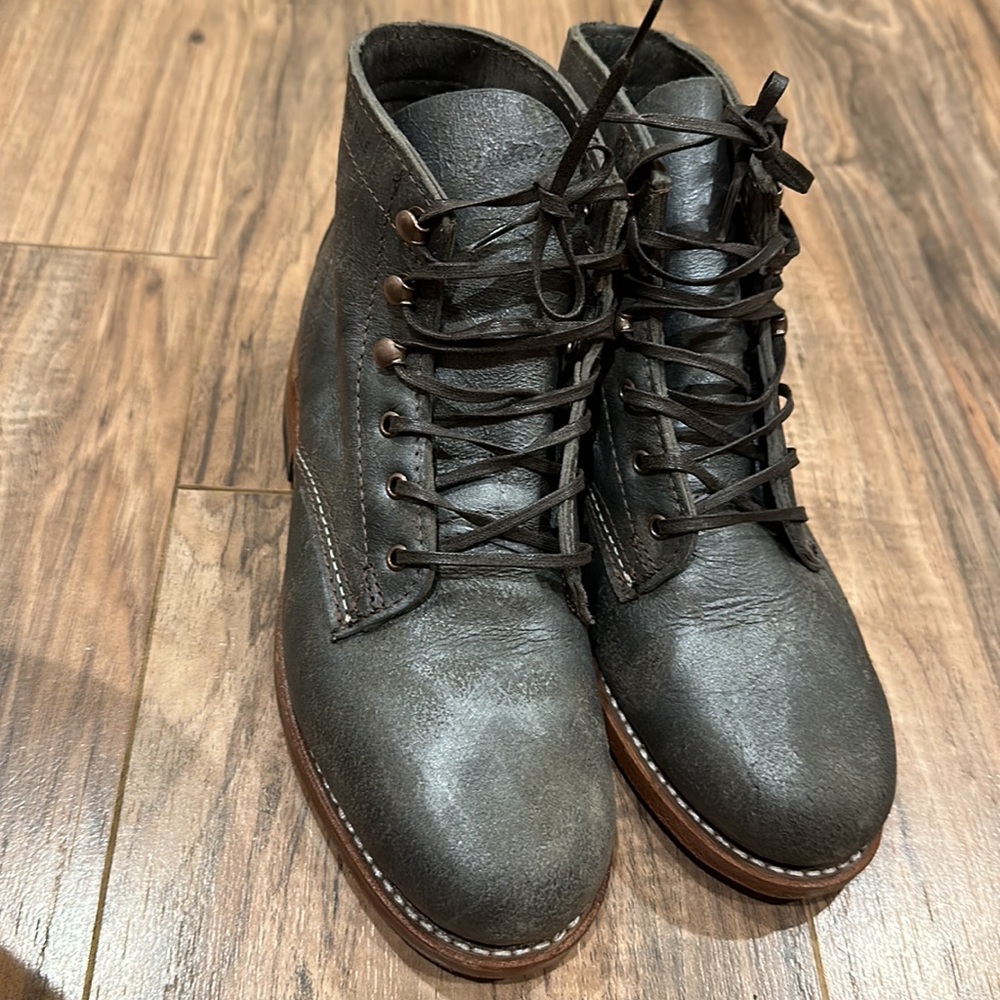 Wolverine 1000 mile boots genuine leather silver lace - Picture 2 of 9